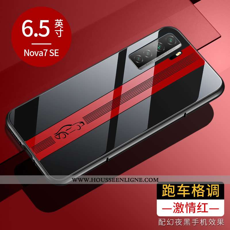 Housse Huawei P40 Lite 5g Protection Verre Tout Compris Incassable Téléphone Portable Étui Rouge