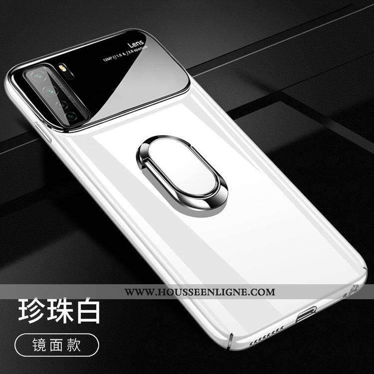 Housse Huawei P40 Lite 5g Tendance Légère Blanc Anneau Support À Bord Étui Blanche
