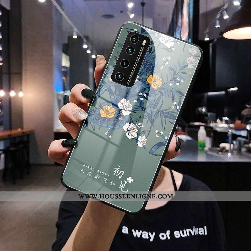Housse Huawei P40 Lite 5g Verre Silicone Coque Net Rouge Vert Nouveau Tout Compris Verte