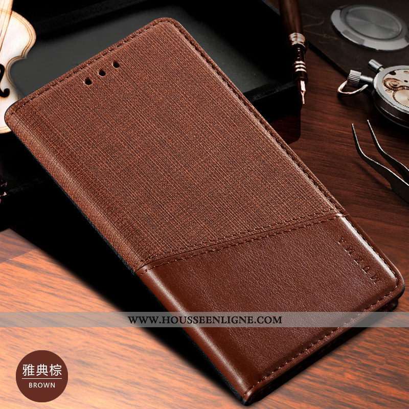 Housse Huawei P40 Lite Cuir Modèle Fleurie Jeunesse Incassable Reversible Coque Bordeaux