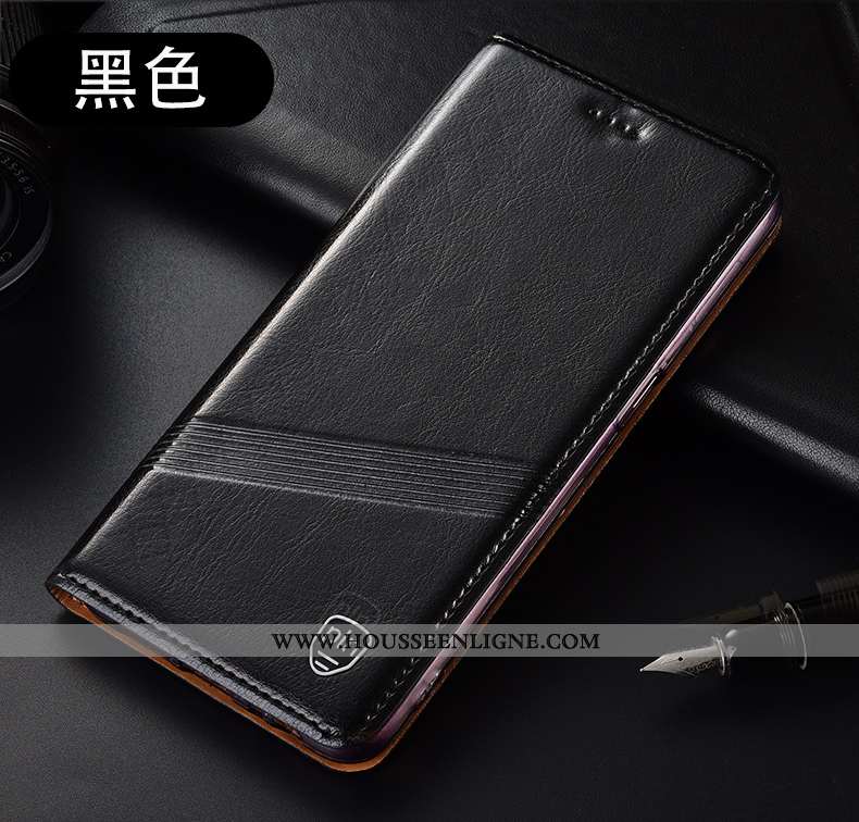 Housse Huawei P40 Lite E Protection Cuir Véritable Incassable Tout Compris Coque Noir Modèle Fleurie
