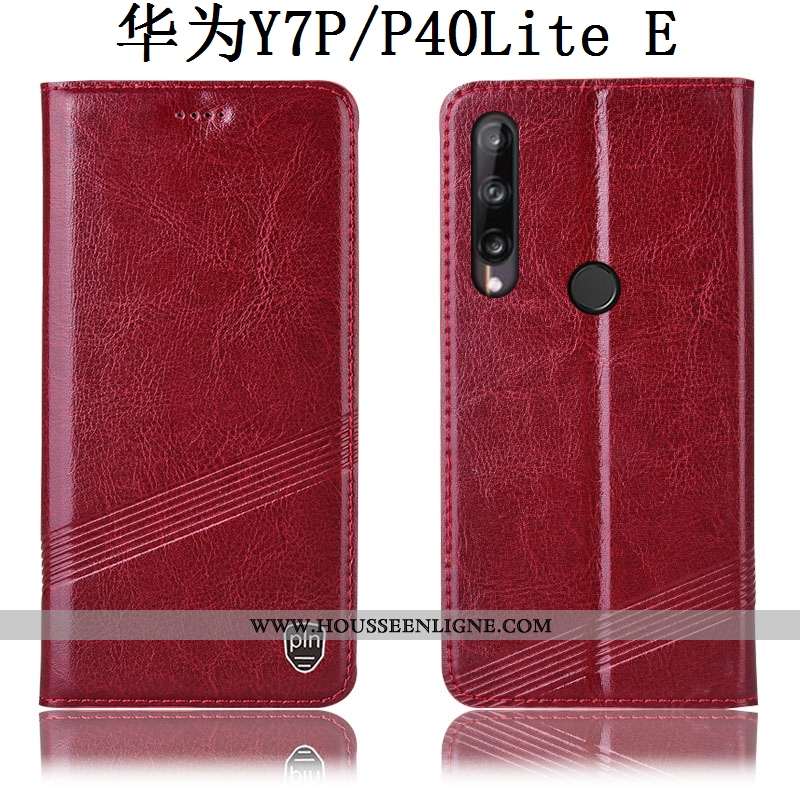 Housse Huawei P40 Lite E Protection Cuir Véritable Incassable Tout Compris Coque Noir Modèle Fleurie