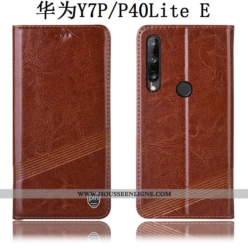 Housse Huawei P40 Lite E Protection Cuir Véritable Incassable Tout Compris Coque Noir Modèle Fleurie