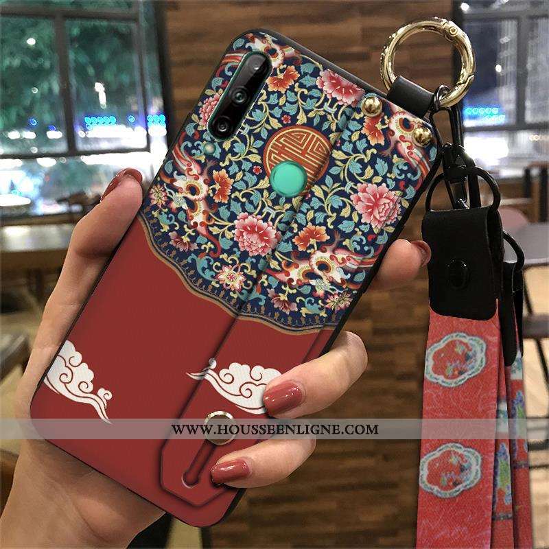 Housse Huawei P40 Lite E Tendance Fluide Doux Vintage Téléphone Portable Style Chinois Palais Vent J