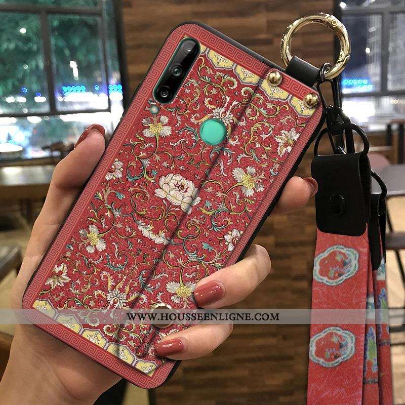 Housse Huawei P40 Lite E Tendance Fluide Doux Vintage Téléphone Portable Style Chinois Palais Vent J