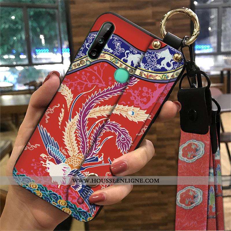Housse Huawei P40 Lite E Tendance Fluide Doux Vintage Téléphone Portable Style Chinois Palais Vent J