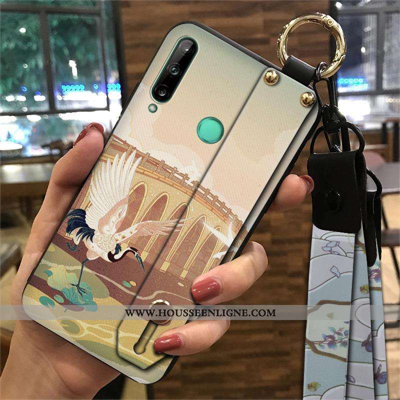 Housse Huawei P40 Lite E Tendance Fluide Doux Vintage Téléphone Portable Style Chinois Palais Vent J