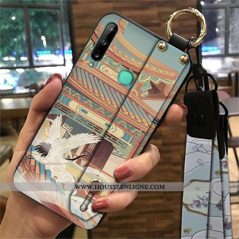 Housse Huawei P40 Lite E Tendance Fluide Doux Vintage Téléphone Portable Style Chinois Palais Vent J