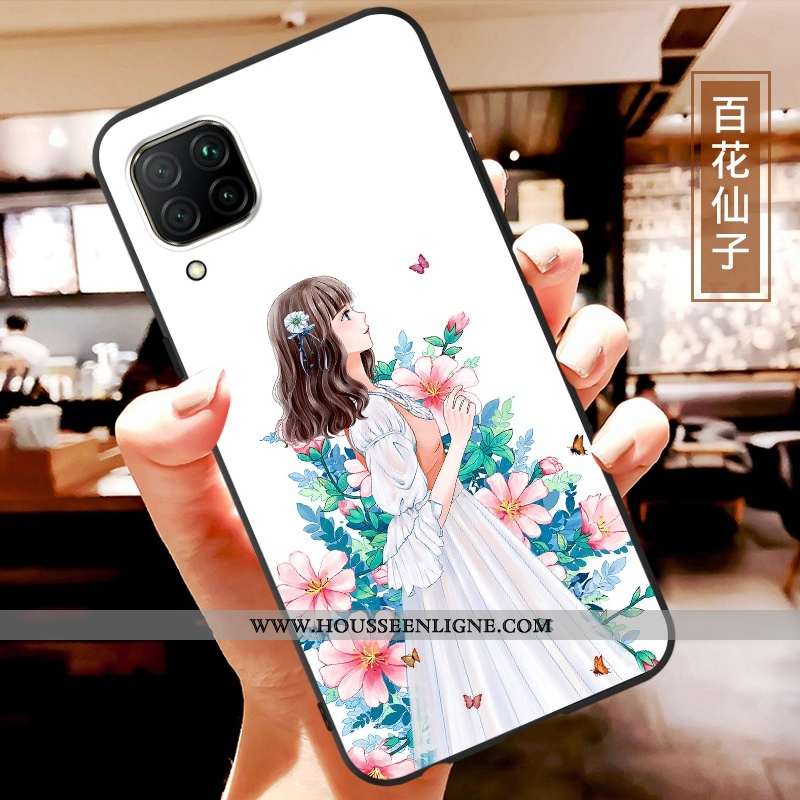 Housse Huawei P40 Lite Personnalité Dessin Animé Ultra Légère Coque Tendance Blanc Blanche