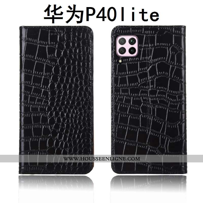 Housse Huawei P40 Lite Silicone Protection Modèle Fleurie Clamshell Nouveau Téléphone Portable Croco