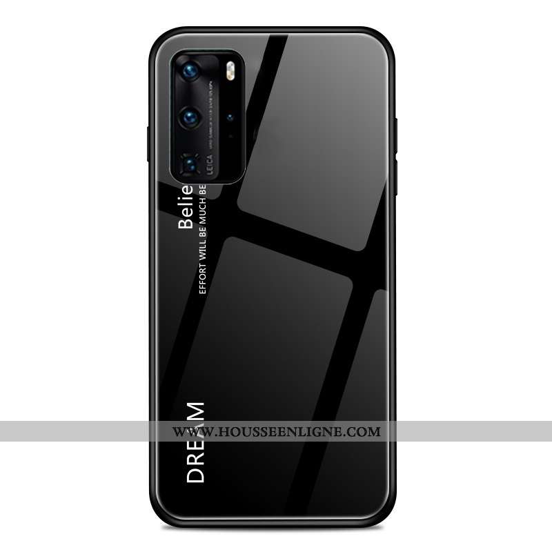 Housse Huawei P40 Légère Fluide Doux Coque Personnalisé Noir Dégradé Silicone