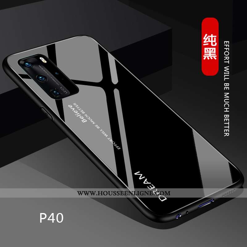 Housse Huawei P40 Légère Fluide Doux Coque Personnalisé Noir Dégradé Silicone