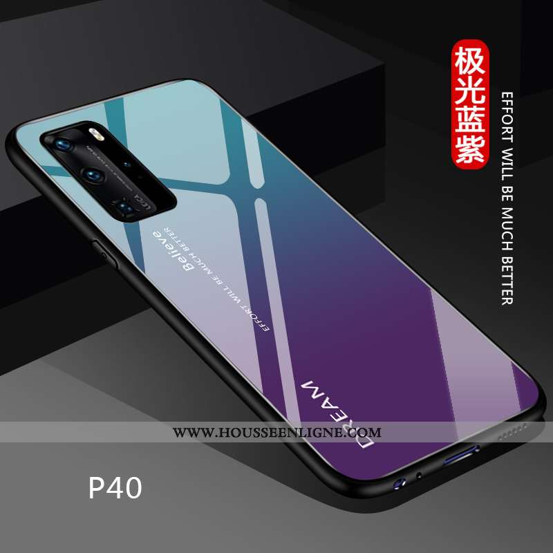 Housse Huawei P40 Légère Fluide Doux Coque Personnalisé Noir Dégradé Silicone