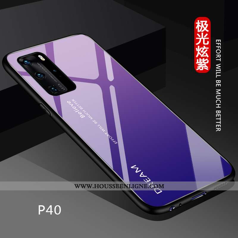 Housse Huawei P40 Légère Fluide Doux Coque Personnalisé Noir Dégradé Silicone