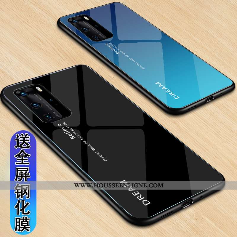 Housse Huawei P40 Légère Fluide Doux Coque Personnalisé Noir Dégradé Silicone