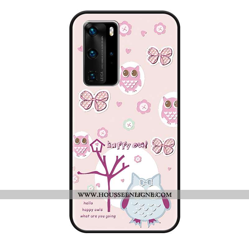 Housse Huawei P40 Pro Charmant Silicone Protection Dessin Animé Coque Étui Pissenlit Verte
