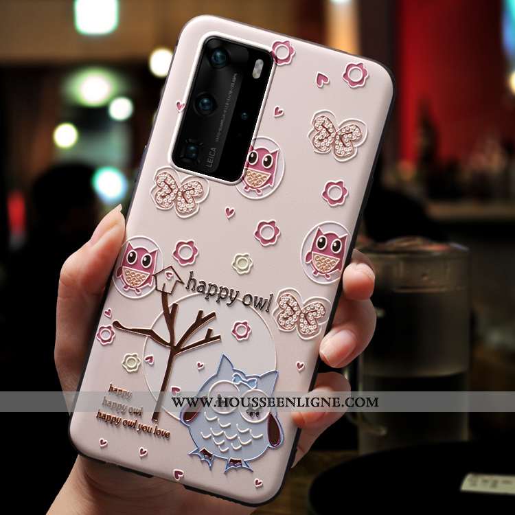 Housse Huawei P40 Pro Délavé En Daim Personnalité Ultra Tout Compris Silicone Incassable Vent Verte