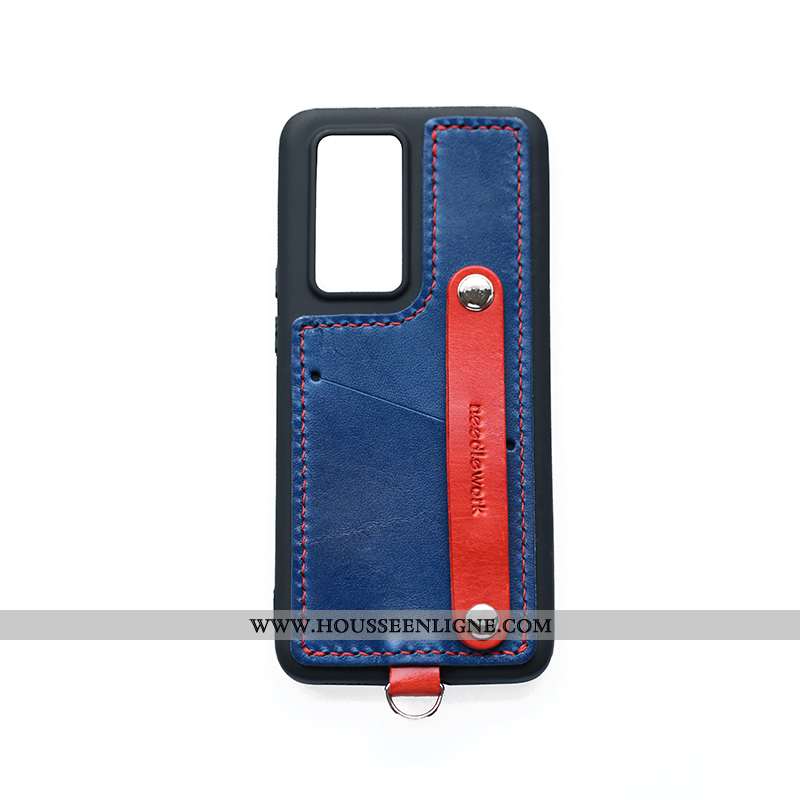 Housse Huawei P40 Pro Ornements Suspendus Cuir Véritable Vert Téléphone Portable Tout Compris Coque 