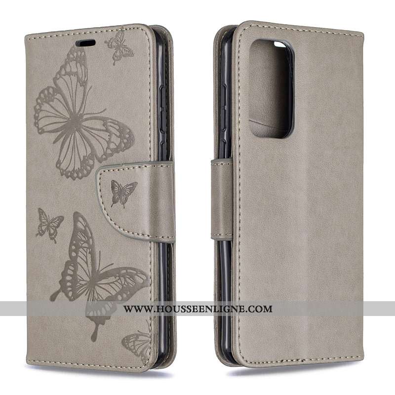 Housse Huawei P40 Pro Ornements Suspendus Gaufrage Rouge Cuir Papillon Téléphone Portable