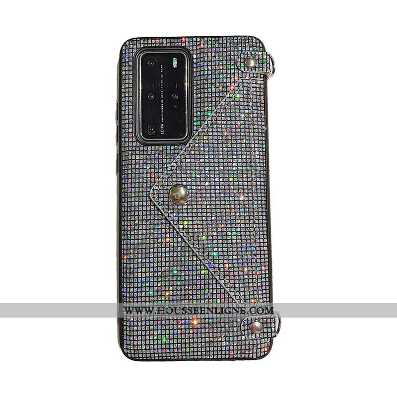 Housse Huawei P40 Pro Ornements Suspendus Luxe Carte Téléphone Portable Noir Coque