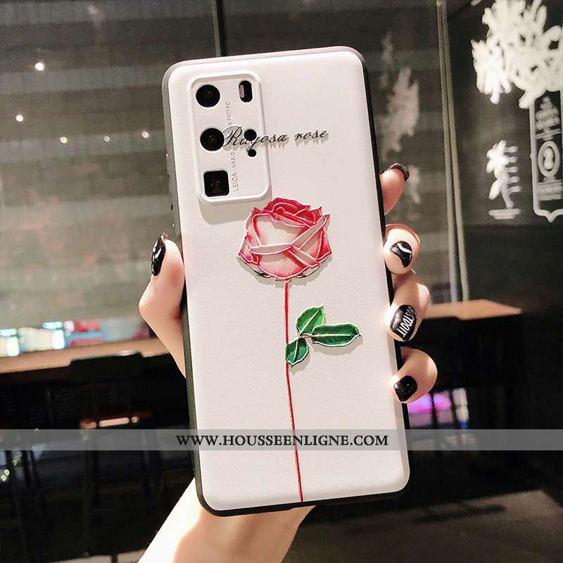 Housse Huawei P40 Pro Protection Délavé En Daim Amoureux Personnalité Simple Incassable Étui Verte