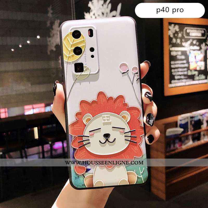 Housse Huawei P40 Pro Protection Délavé En Daim Rose Coque Nouveau Créatif Téléphone Portable