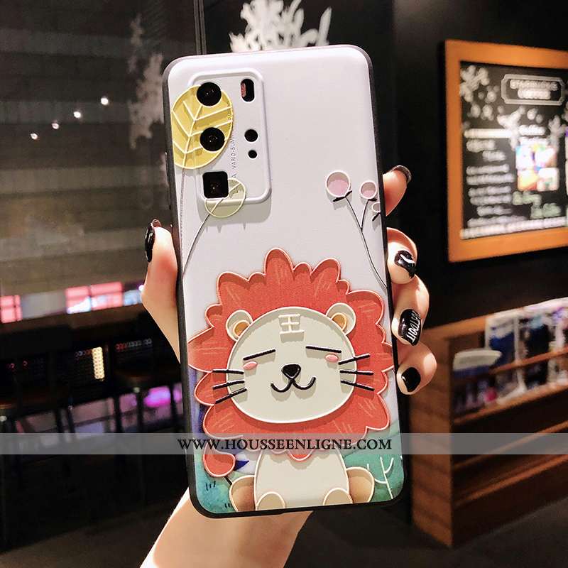 Housse Huawei P40 Pro Protection Délavé En Daim Rose Coque Nouveau Créatif Téléphone Portable