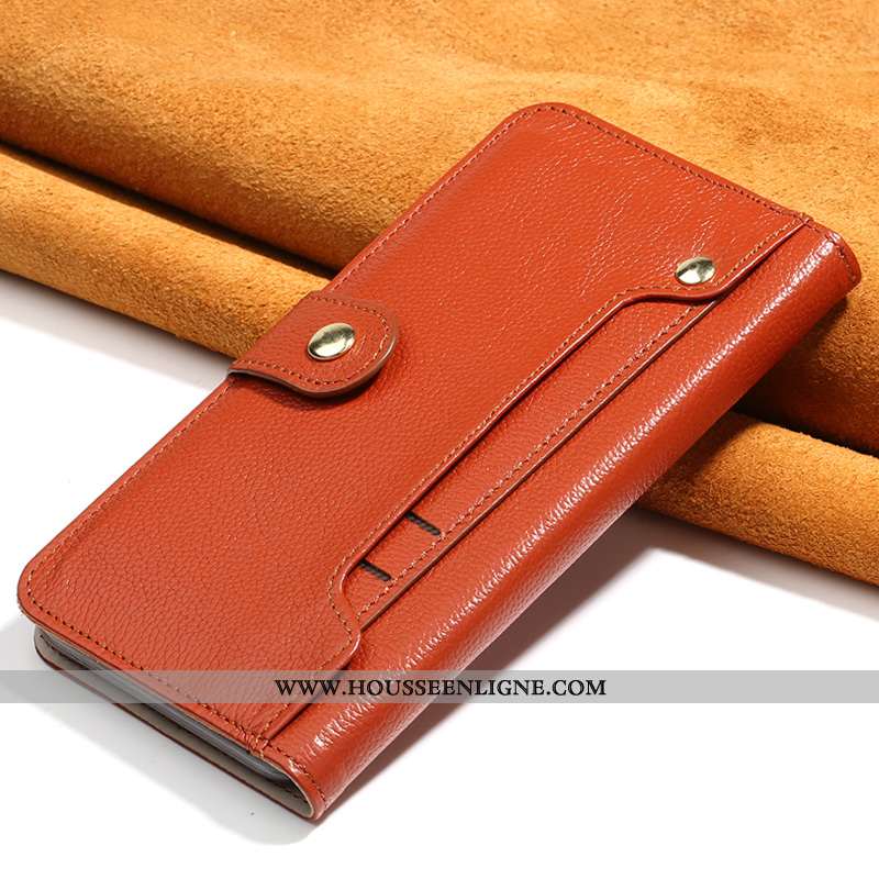 Housse Huawei P40 Protection Cuir Véritable Tout Compris Or Cuir Coque Téléphone Portable Doré