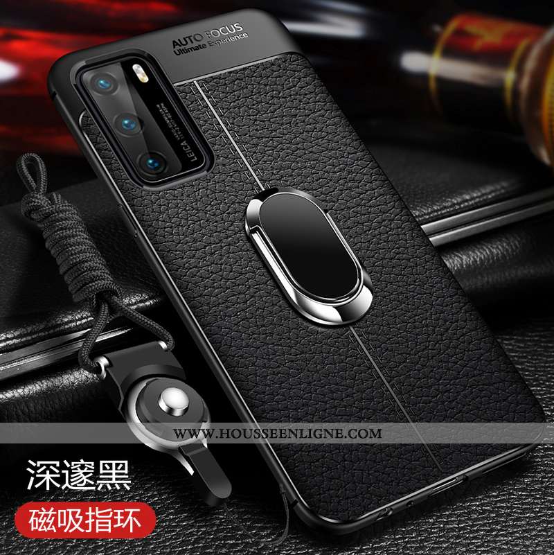Housse Huawei P40 Protection Ornements Suspendus Business Étui Fluide Doux Bleu Téléphone Portable