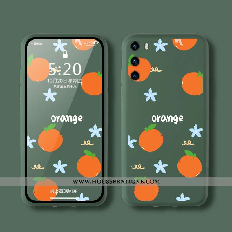Housse Huawei P40 Silicone Mode Rouge Téléphone Portable Coque Tendance Créatif