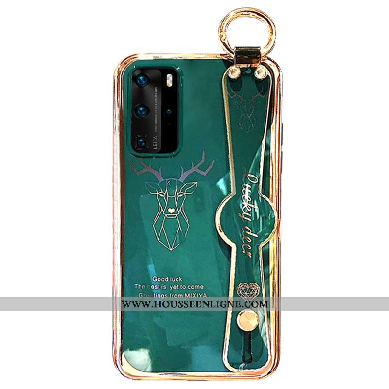 Housse Huawei P40 Silicone Protection Fluide Doux Tout Compris Personnalité Dessin Animé Étui Verte