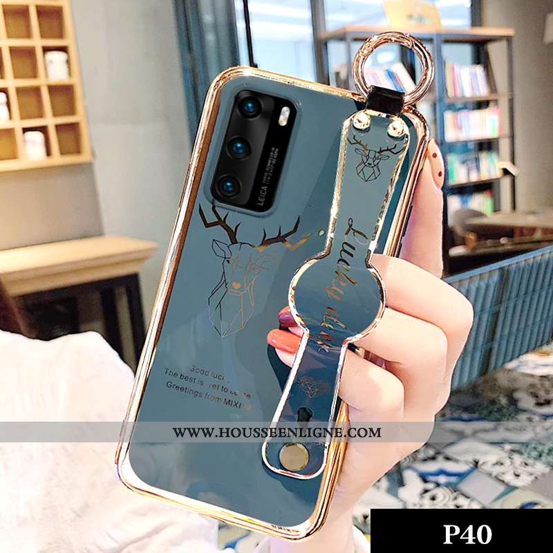 Housse Huawei P40 Silicone Protection Fluide Doux Tout Compris Personnalité Dessin Animé Étui Verte