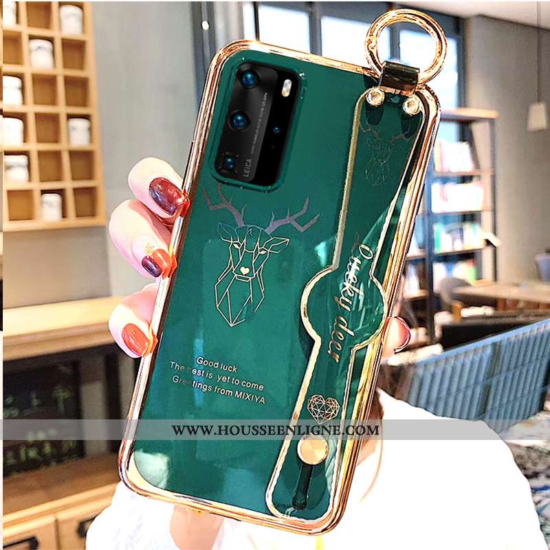 Housse Huawei P40 Silicone Protection Fluide Doux Tout Compris Personnalité Dessin Animé Étui Verte