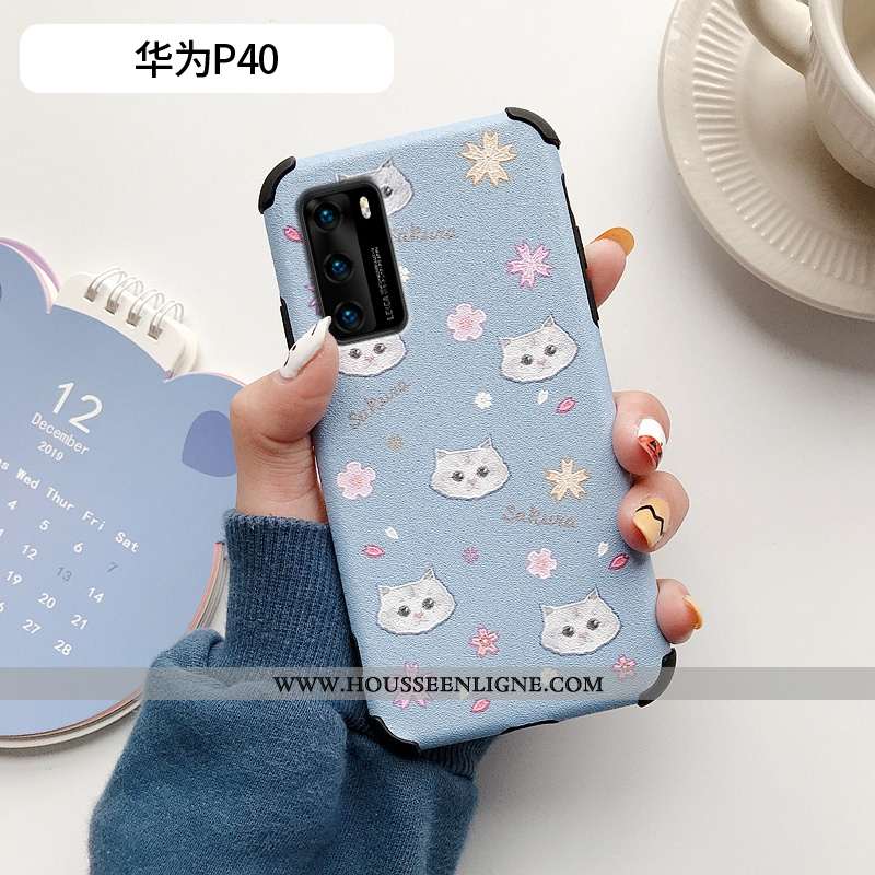 Housse Huawei P40 Silicone Protection Ultra Soie Mulberry Tendance Incassable Petit Rose