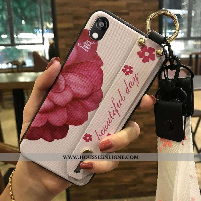 Housse Huawei Y5 2020 Créatif Fluide Doux 2020 Support Frais Coque Fleur Beige