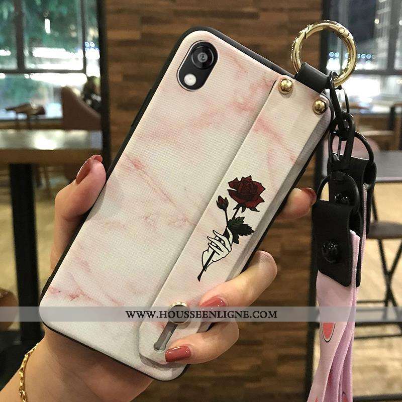 Housse Huawei Y5 2020 Créatif Fluide Doux 2020 Support Frais Coque Fleur Beige