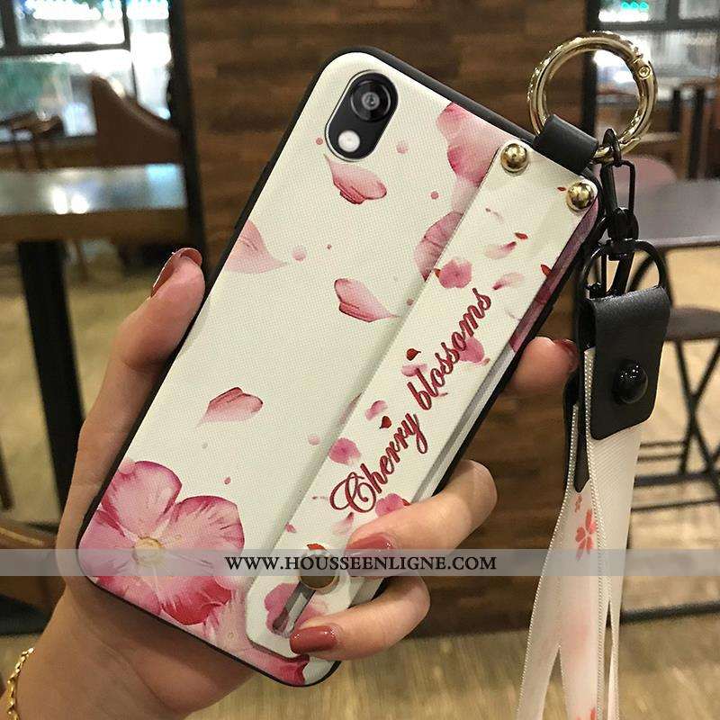 Housse Huawei Y5 2020 Créatif Fluide Doux 2020 Support Frais Coque Fleur Beige
