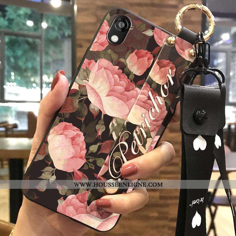 Housse Huawei Y5 2020 Créatif Fluide Doux 2020 Support Frais Coque Fleur Beige