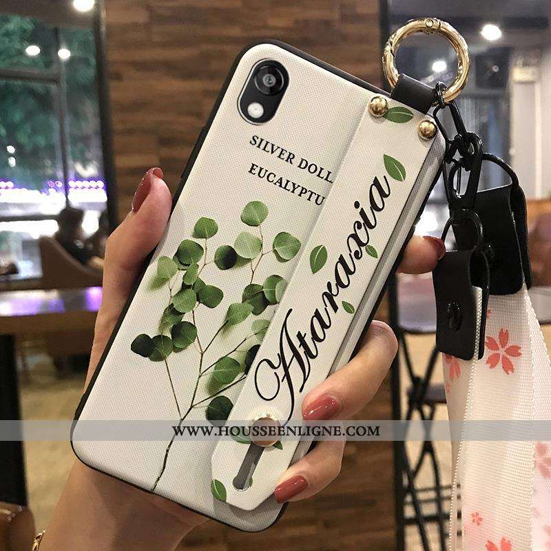 Housse Huawei Y5 2020 Créatif Fluide Doux 2020 Support Frais Coque Fleur Beige