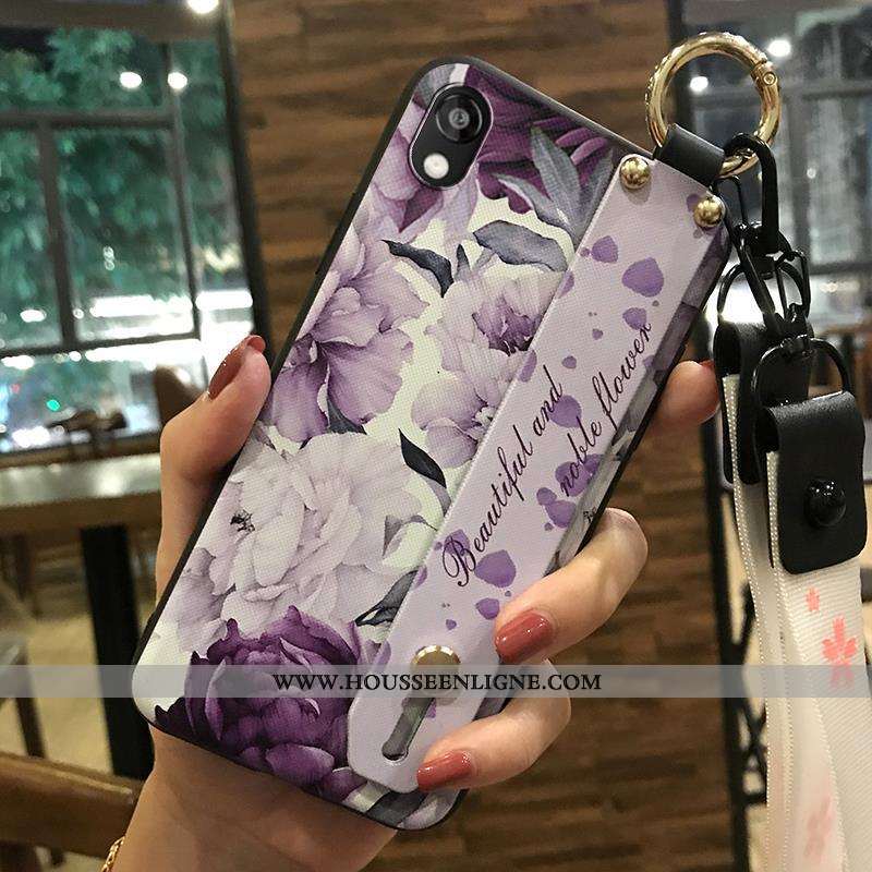 Housse Huawei Y5 2020 Créatif Fluide Doux 2020 Support Frais Coque Fleur Beige