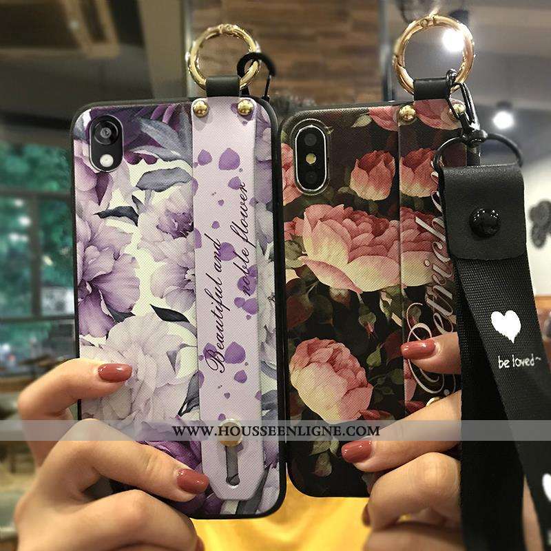 Housse Huawei Y5 2020 Créatif Fluide Doux 2020 Support Frais Coque Fleur Beige