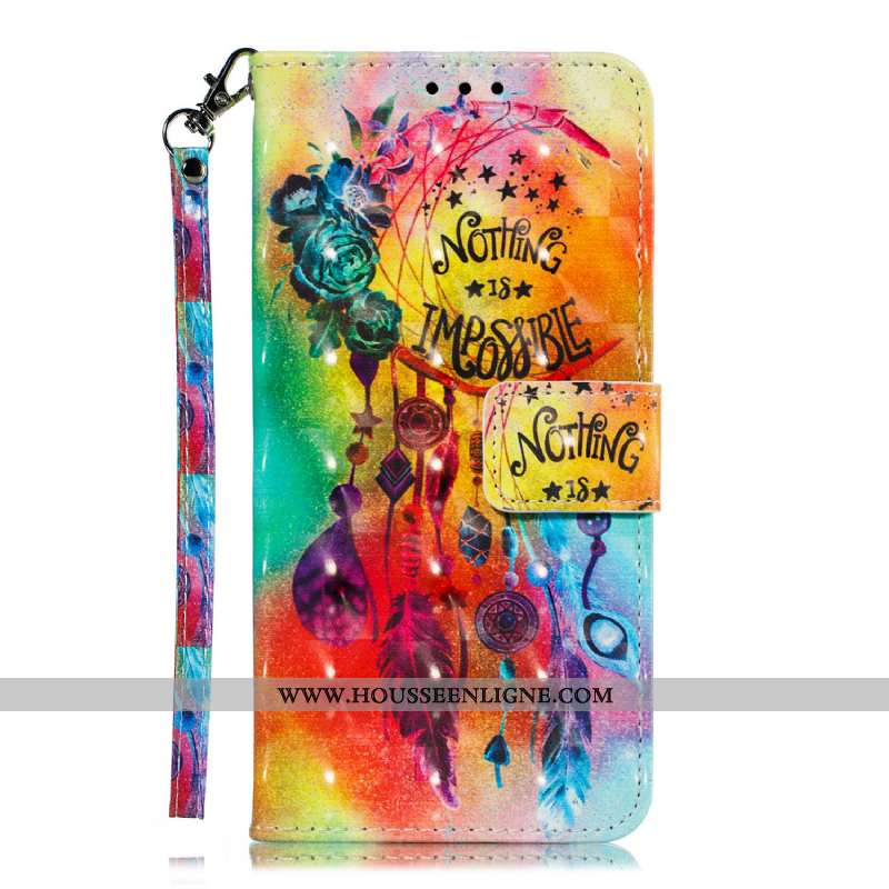 Housse Huawei Y5 2020 Cuir Protection Motif Blanc Animal Étui Téléphone Portable Blanche