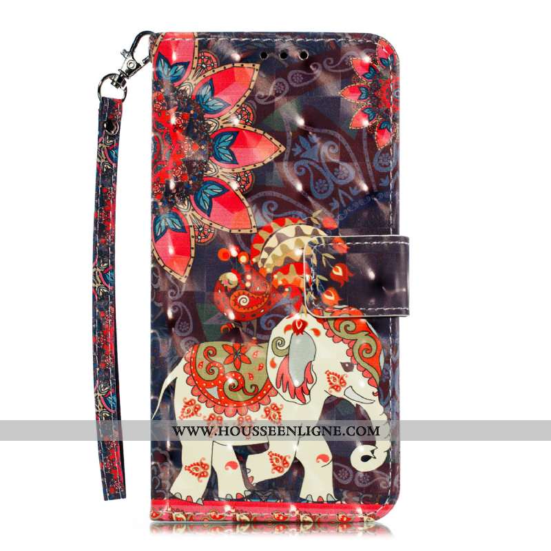 Housse Huawei Y5 2020 Cuir Protection Motif Blanc Animal Étui Téléphone Portable Blanche