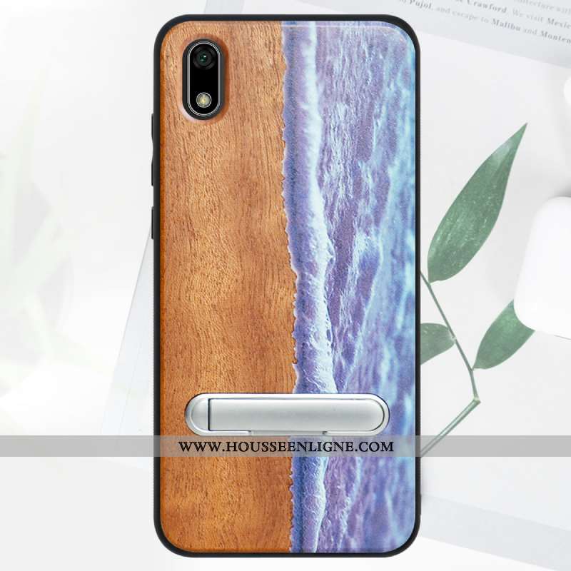 Housse Huawei Y5 2020 Protection En Bois Téléphone Portable Bleu 2020 Tout Compris Modèle Fleurie