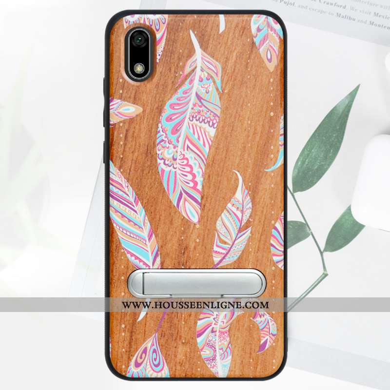 Housse Huawei Y5 2020 Protection En Bois Téléphone Portable Bleu 2020 Tout Compris Modèle Fleurie