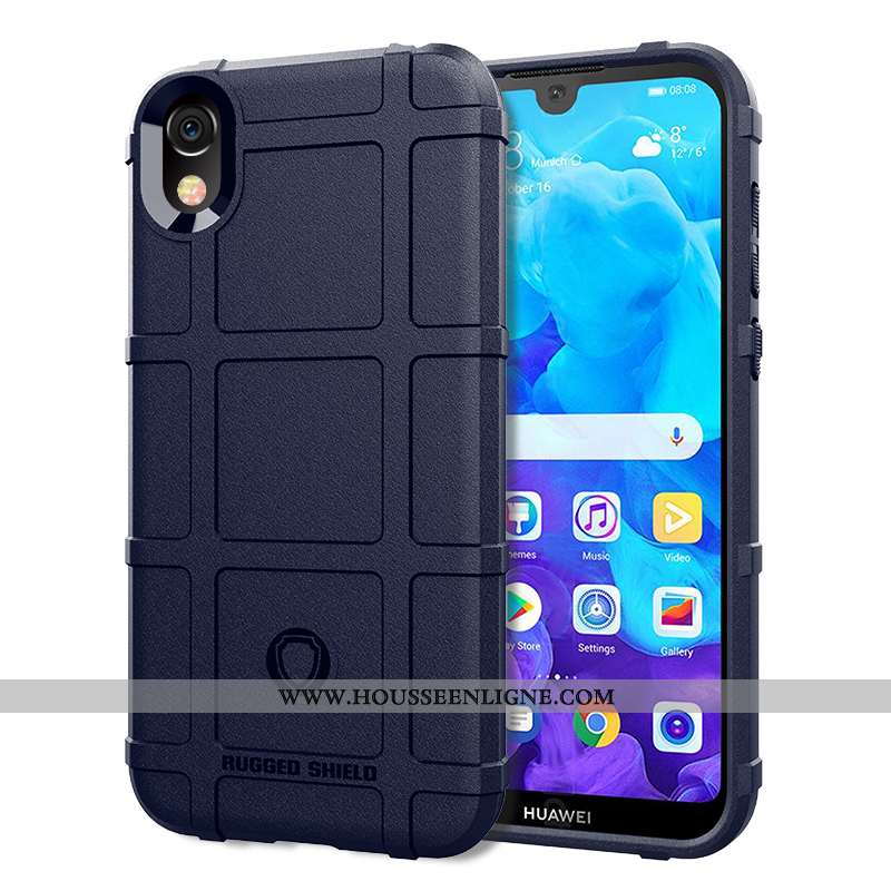Housse Huawei Y5 2020 Silicone Délavé En Daim Téléphone Portable Magnétisme Coque Fluide Doux À Bord