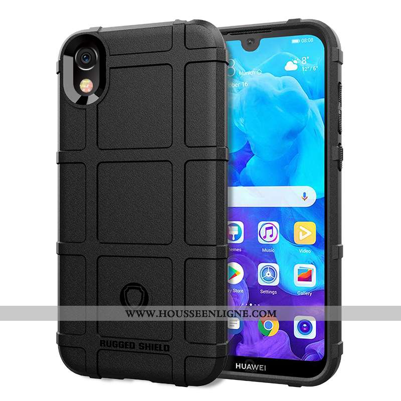 Housse Huawei Y5 2020 Silicone Délavé En Daim Téléphone Portable Magnétisme Coque Fluide Doux À Bord