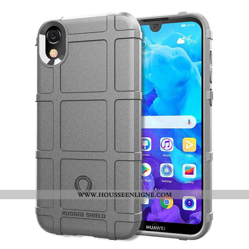 Housse Huawei Y5 2020 Silicone Délavé En Daim Téléphone Portable Magnétisme Coque Fluide Doux À Bord