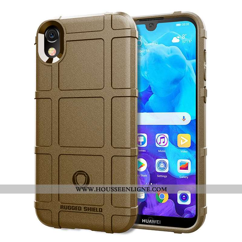 Housse Huawei Y5 2020 Silicone Délavé En Daim Téléphone Portable Magnétisme Coque Fluide Doux À Bord