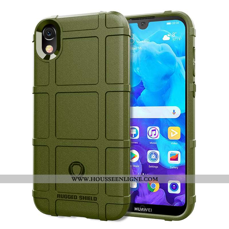 Housse Huawei Y5 2020 Silicone Délavé En Daim Téléphone Portable Magnétisme Coque Fluide Doux À Bord